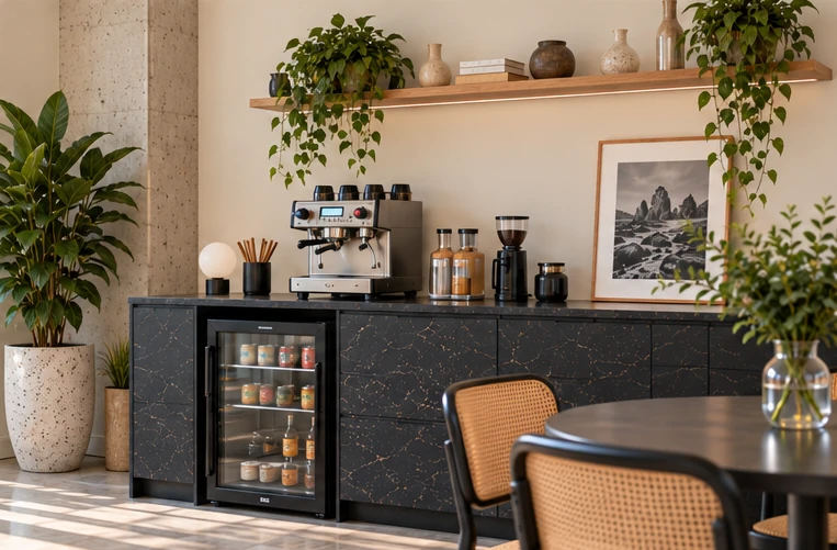 Coffee corner in the Sault Digital studio